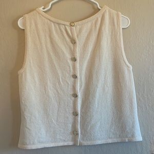 St John cream knit tank top